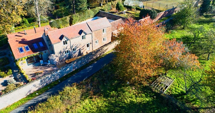 Drone View of Perrycliff Cottage